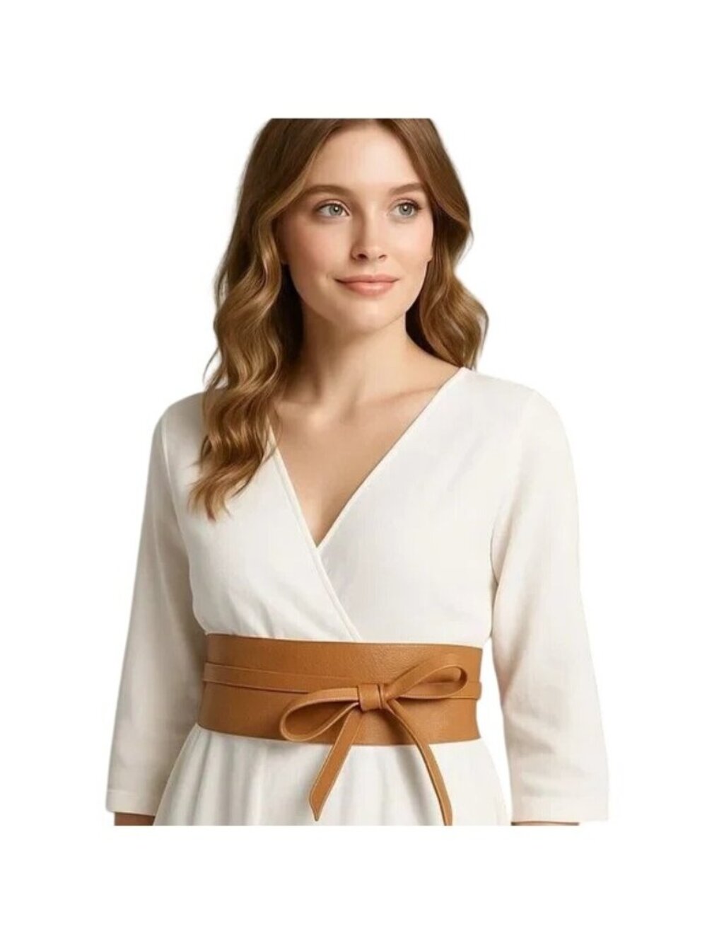 2/$30 Obi Belt Wide Wrap Carmel Around Waist Boho Gypsy Self Tie Cinched Corset